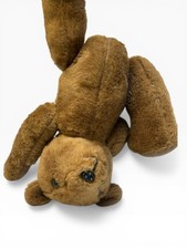 Vintage Jointed Teddy Bear Plush Brown Stuffed Animal Poseable 19"