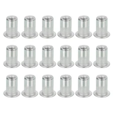18Pcs #6-32 UNC Rivet Nut 304 Stainless Steel Rivet Tool Hardware Nuts Silver