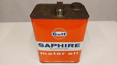 Gulf Saphire Supreme Motor Oil SAE 20-20W 2 U.S. Gallons Can: Empty