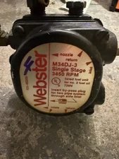 Webster M34DJ-3 single Stage Oil Burner Pump. Used Working . Same Day Shipping