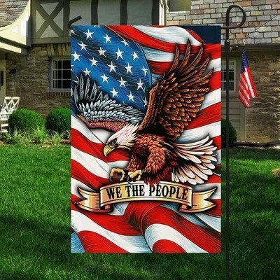 We The People Patriotism Eagle American Flag Graden Flag