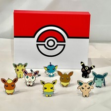 Eevee Evolution Enamel Pin Set-9pcs with Gift Box | Cute Collectible Badges| Fan