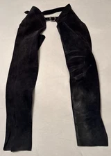 Barnstable Riding Black Genuine Leather Full Chaps Horse Children's Size 12 USA