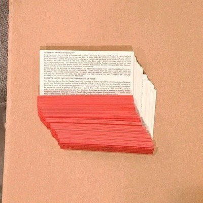 Sony Cassette Index Card New Unused (HF-60 HF60 HF 60)