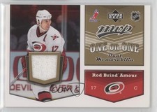 2007-08 Upper Deck MVP One on Dual Memorabilia Rod Brind'Amour Stephen Weiss 2o7