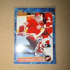 1993-94 Score Top Rookie Chris Osgood #609 Detroit Red Wings NHL Card. rookie card picture