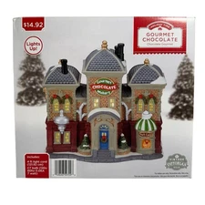 Gourmet Chocolate Makers Holiday Time Vintage Victorian 2019 Village w/ Light