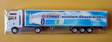 Modell-LKW MAN mit Auflieger, Werbeartikel Actimel, Sammelmodell in OVP selten