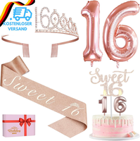 16. Geburtstag MäDchen Deko, 16. Geburtstag Krone Und SchäRpe, Happy Birthday To