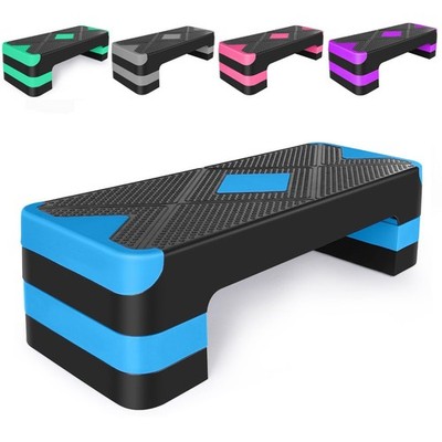 Adjustable Workout Aerobic Stepper in Fitness & Exercise Step Platform Traine...