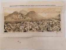 Borgo Valsugana nel circondario di Trento dopo l'incendio del 1862- tratto