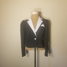 Vintage 90's Frederick's Of Hollywood Pinstripe Suit Jacket