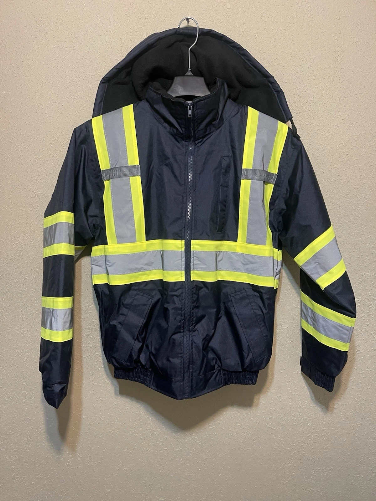 Riot Empire High Visibility Jacket 300yds Removable Hood Work Safety SZ L NEW - product detail image 1