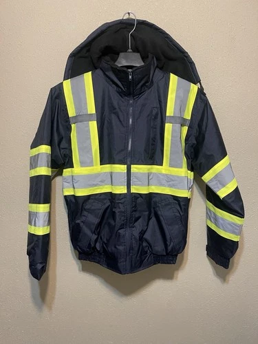 Riot Empire High Visibility Jacket 300yds Removable Hood Work Safety SZ L NEW video thumbnail