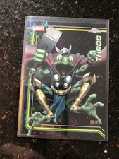 2026 TOPPS CHROME MARVEL THROG BLACK/GREEN X-FRACTOR #10/10 WOW