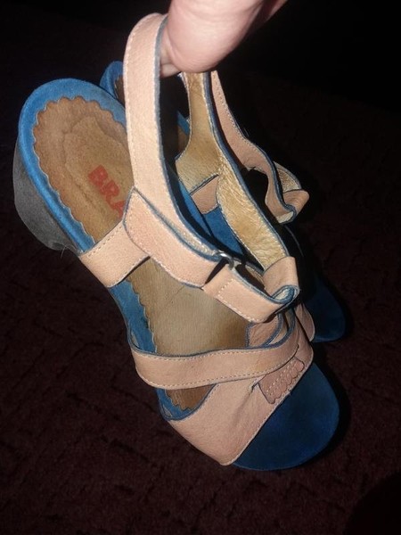 Women Brax Heels Navy Leather 40