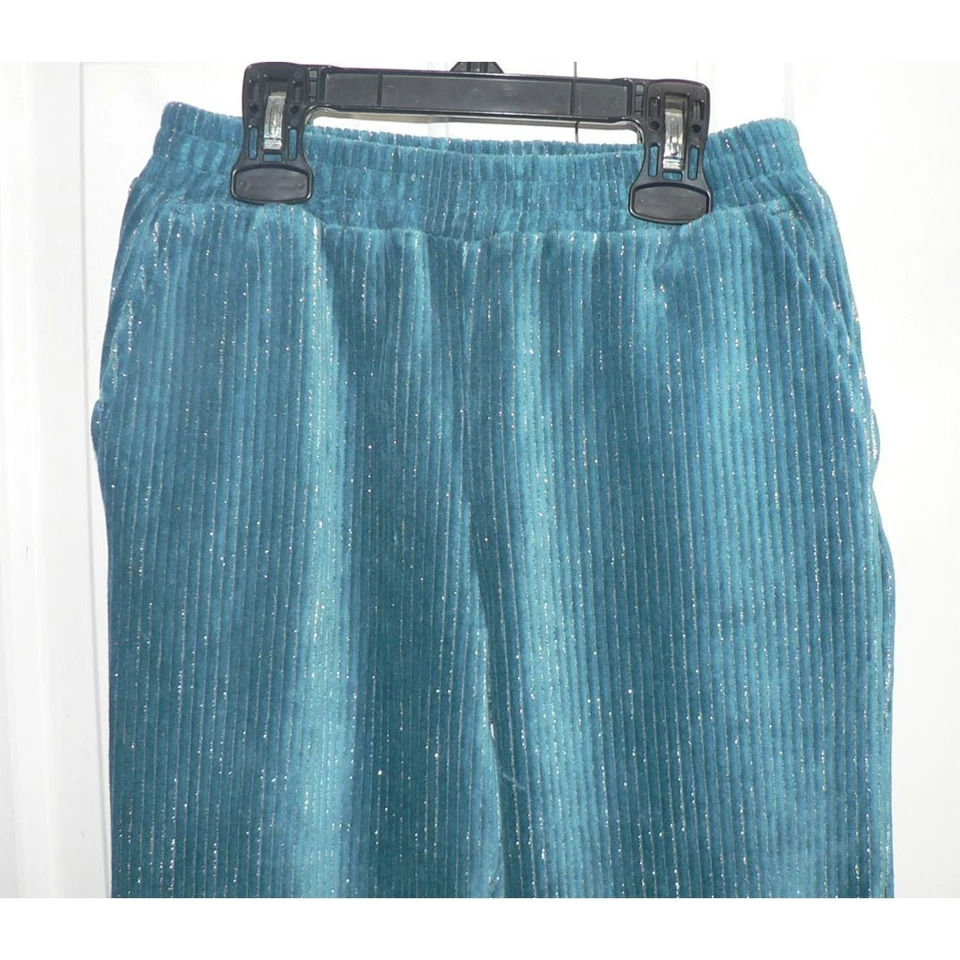 BCG Girls Elastic Waist Pull-On Velour Lounge Pants in Blue Shimmer Size 7 $25 - Image 2 of 3