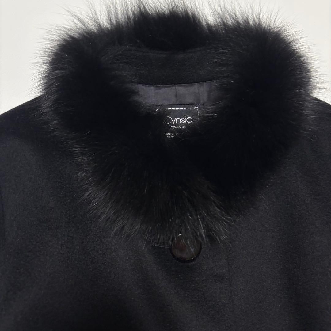 Level Sincere Command Long Coat 100 Cashmere with… - image 2