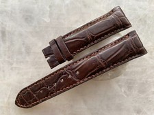20mm/18mm Brown Alligator Crocodile Print Leather Watch Strap Band