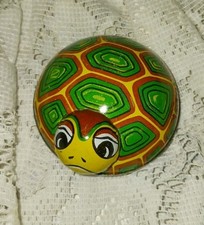 CUTE   Colorful Vintage Litho Tin Turtle Friction Toy