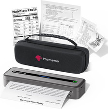 Phomemo Portable Printer, 300Dpi Thermal Printer A4 for Home, Photo, Invoice, St
