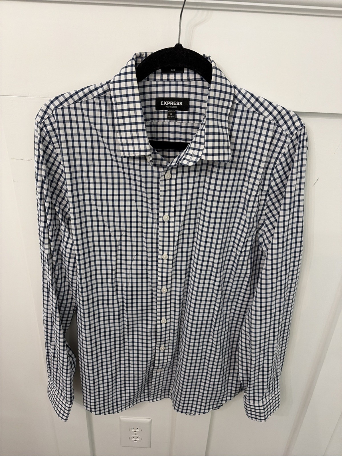 Men’s Slim Express Performance Button Front Shirt… - image 1