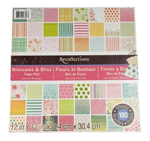 Recollections 12x12 Paper Pad Blossoms & Bliss 100 Sheets Remaining Variety