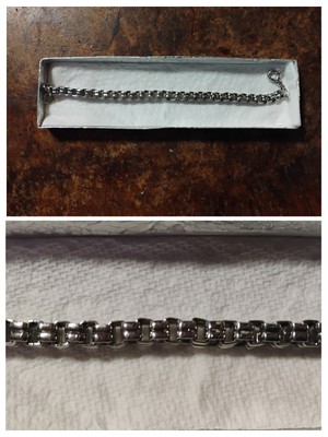 Unique Silver Tone Chain Link Bracelet Signed ALDO