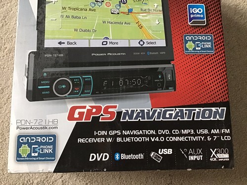 NEW Power Acoustik 1-DIN GPS Navigation PDN-721HB DVD CD/MP3 USB AM/FM Receiver - Picture 3 of 11
