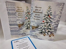 16 Dayspring Bible Verse Christmas Cards*Dona Gelsinger Art*Gold&Glitter Accent*