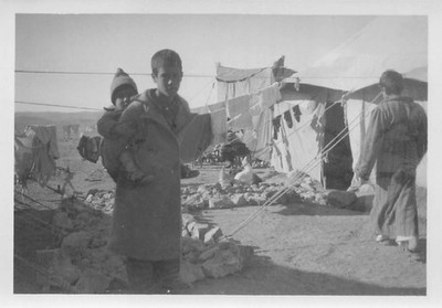Vintage 1949 Children Baby Refugee Camp Jerash 1940s Photo Jordan Teenager