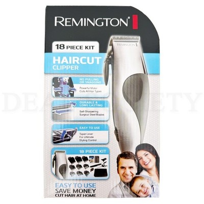 Remington 18 Piece Haircut Clipper Kit Set Self Sharpening Steel All Hair Types