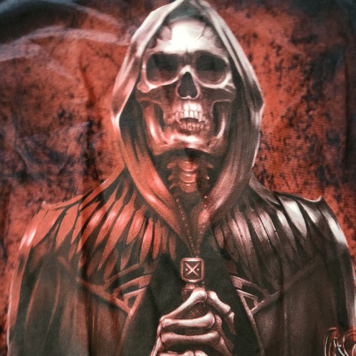Rebel Saint by Affliction Men's T-Shirt Tee Gatekeeper Reaper Mens XL Gray - Picture 4 of 9