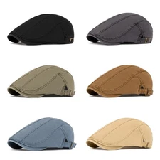 Newsboy Hats Adjustable Ivy Flat Cap Gatsby Cabbie Driving Beret for Men Women