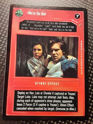 Decipher Star Wars CCG Cloud City RARE BB Lt Play WE'RE THE BAIT
