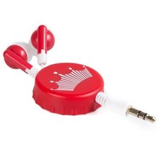 Budweiser Retractable Beer Buds Red Ear Buds Headphones