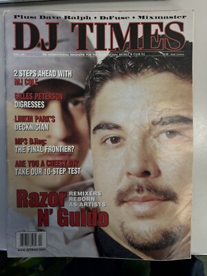 DJ Times Magazine April 2001 Razor N  Guido Club Gear Publication Newspaper