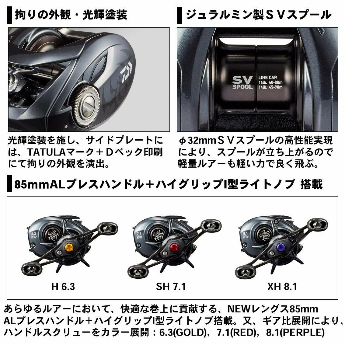 Daiwa 20 TATULA SV TW 103SH Casting Reel 7.1 Right Handle Brand New F/S Daiwa 20 TATULA SV TW 103SH Casting Reel 7.1 Right Handle Brand New F/S