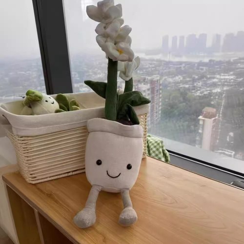 Jellycat AMUSEABLE CREAM ORCHID Soft Plush Toy RETIRED & RARE Cute Flowers NWT - Picture 4 of 5