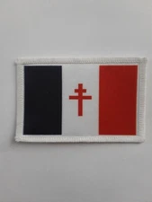 WW2 French Flag of the Resistance Army 3" Iron Or Sew On Patch Badge War 