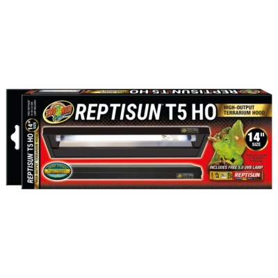 ZML ReptiSun T5 High Output Light Hood with 5.0 UVB Lamp 14in