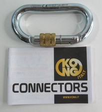 KONG 462LD011PKK STEEL OVAL CAVING/CLIMBING CARABINER 24 kN CLASSIC SCREW SLEEVE