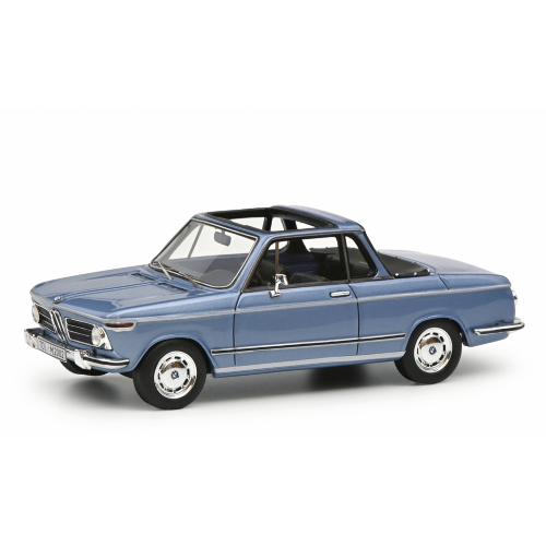 BMW 2002 (E10) BAUR SEMI-CONVERTIBLE 1974 BLUE 1:43 Schuco Auto Stradali - Imagen 3 de 3