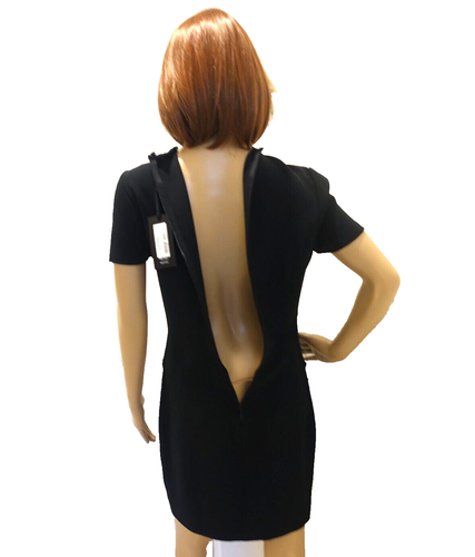 NWT DSQUARED2 Black Bodycon Short Cocktail Dress Made in Italy Sz 44EU 8US - Picture 10 of 12