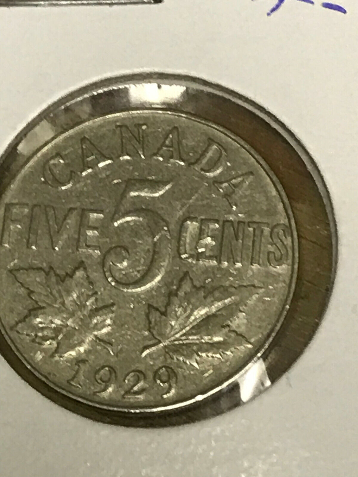 1929 Canada George VI 5 cents nickel circulated