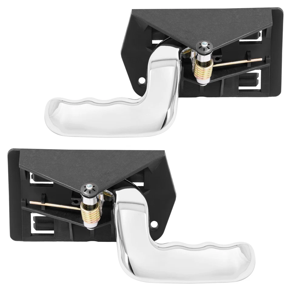 For GMC Sierra Yukon Chevrolet Silverado 99-2007 Chrome Inside Door Handles Pair - Image 4 of 4