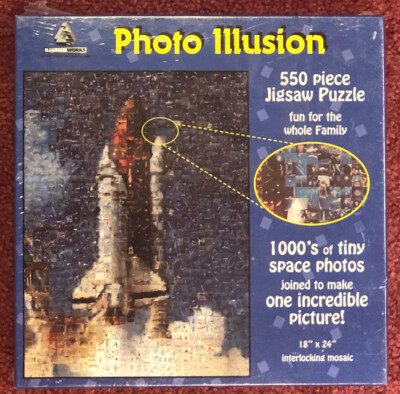 Photo Illusion Space Shuttle ''Tiny Space Photos'' 550 pc Jigsaw Puzzle 18'' x 24''