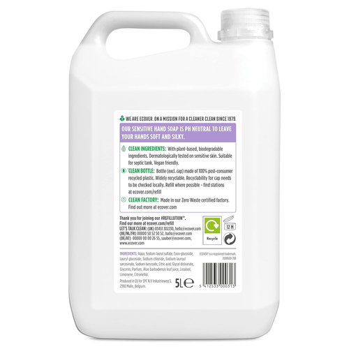 58294 Sapone Liquido per Le Mani, Fragranza Di Lavanda, 5 L - Foto 3 di 12