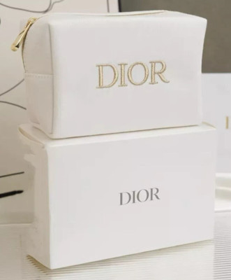 Dior ギフトボックス ホワイト ゴールド　コスメ　スキンケア Dior Creme White And Gold Cosmetic Pouch | eBay