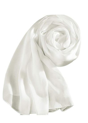 Elegantes großes 100 % SEIDE SATIN Tuch/Schal/Halstuch Hochzeit, Brautjungfer